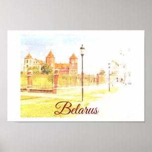 Affiche de l'architecture du château de Mir au Bél