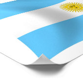 Affiche de l'Argentine avec drapeau (Coin)