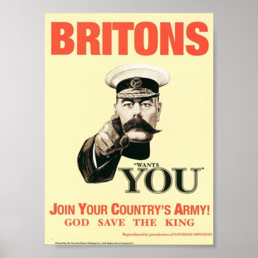 Affiche de l'armée britannique (Devant)
