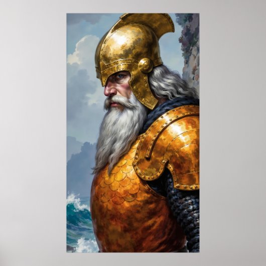 Affiche de l'armure du guerrier viking chevalier é (Devant)