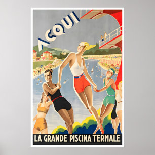 Affiche de l'art italien d'Acqui Terme mur Italie