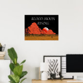 Affiche de l'Art numérique de la lune de sang (Bureau à domicile)