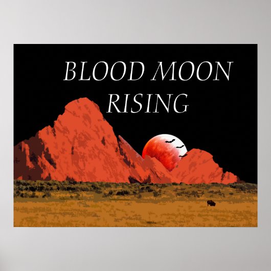 Affiche de l'Art numérique de la lune de sang (Devant)