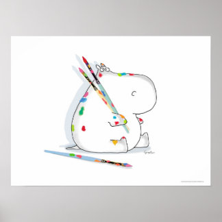 Affiche de l'ARTISTE HIPPO par Sandra Boynton