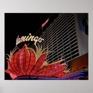 Affiche de Las Vegas de Flamant rose