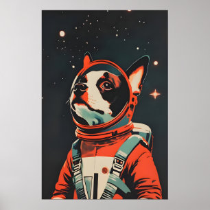 Affiche de l'astronaute Boston Terrier, Boston Ter