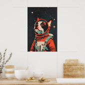 Affiche de l'astronaute Boston Terrier, Boston Ter (Cuisine)