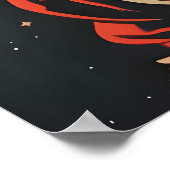 Affiche de l'astronaute Bulldog, Impression rétro  (Coin)