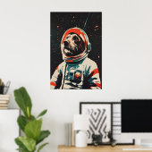 Affiche de l'astronaute Griffon d'arrêt à poil dur (Bureau à domicile)