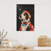 Affiche de l'astronaute Pointer à poil dur alleman (Cuisine)