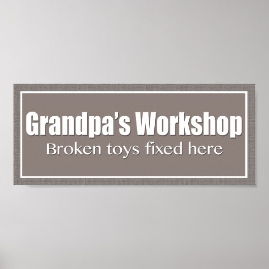 Affiche de l'atelier de grand-père (Devant)