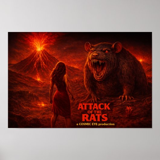 Affiche de l'Attaque des Rats (Devant)