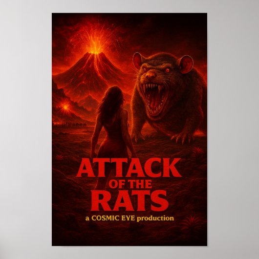 Affiche de l'Attaque des Rats (Devant)