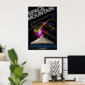 Affiche de l'attraction Space Mountain Disneyland (Bureau à domicile)