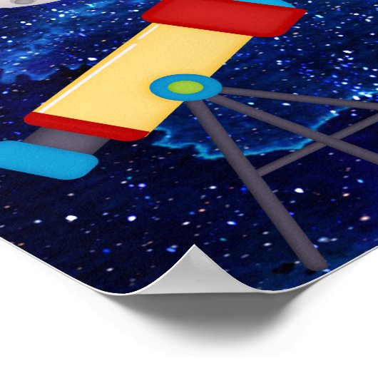 Affiche de l'aventure spatiale pour enfants (Coin)