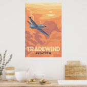 Affiche de l'Aviation commerciale (Cuisine)