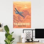 Affiche de l'Aviation commerciale (Bureau à domicile)