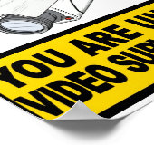 Affiche de l'avis de sécurité de surveillance vidé (Coin)