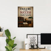 Affiche de leadership drôle : L'échec est simpleme (Bureau à domicile)