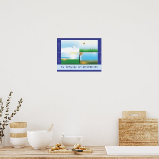 Affiche de l'école bilingue de quatre saisons (Cuisine)