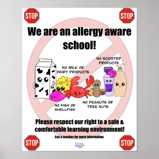 Affiche de l'école de sensibilisation aux allergie (Devant)