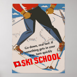 Affiche de l'école de ski