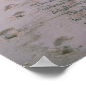 Affiche de l'écriture — empreintes sur le rivage (Coin)