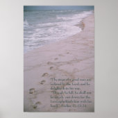 Affiche de l'écriture — empreintes sur le rivage (Devant)