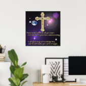 Affiche de l'Écriture Sainte Confiance au Seigneur (Bureau à domicile)
