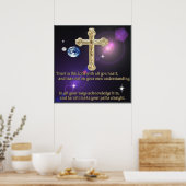 Affiche de l'Écriture Sainte Confiance au Seigneur (Cuisine)