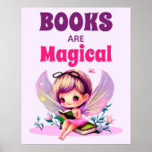 Affiche de lecture Books Are Magical (Devant)