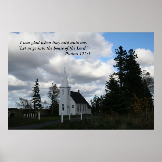 Affiche de l'église Country, "J'étais content" (Devant)