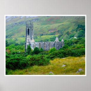 Affiche de l'église de Dunlewey Donegal historiq