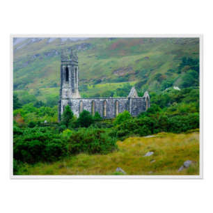 Affiche de l'église de Dunlewey Donegal historiq