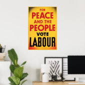 Affiche de l'élection britannique Pour la paix et (Bureau à domicile)