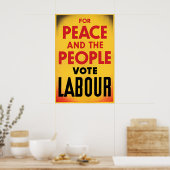 Affiche de l'élection britannique Pour la paix et (Cuisine)