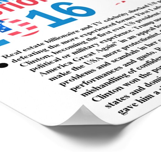 Affiche de l'élection présidentielle de 2016 aux É (Coin)