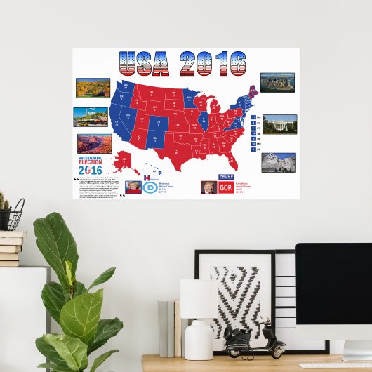 Affiche de l'élection présidentielle de 2016 aux É (Bureau à domicile)