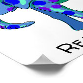 Affiche de l'éléphant avec le parti Pois (Coin)