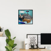 Affiche de l'éléphant drôle en thérapie (Bureau à domicile)
