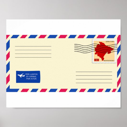 Affiche de l'enveloppe d'Airmail (Devant)
