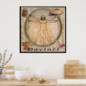 Affiche de Leonardo Davinci (Cuisine)
