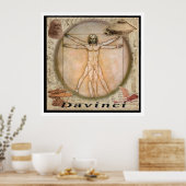 Affiche de Leonardo Davinci (Cuisine)