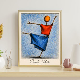 Affiche de l'épouvantail de Paul Klee Art abstrait
