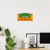 Affiche de l'équipe de boisson irlandaise 18,95 $ (Bureau à domicile)