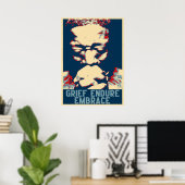Affiche de l'espoir d'Obama modifiée (Bureau à domicile)