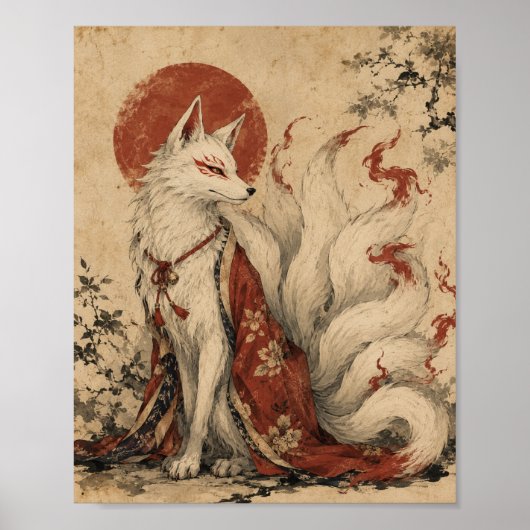 Affiche de l'esprit de kitsune à queue dorée (Devant)
