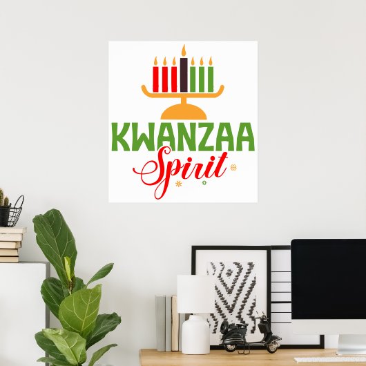 Affiche de l'esprit de Kwanzaa (Bureau à domicile)