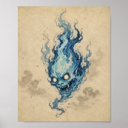 Affiche de l'esprit Onibi de la Flamme Dorée (Devant)
