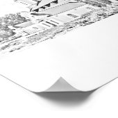 Affiche de l'esquisse d'architecture stylisée d'Or (Coin)